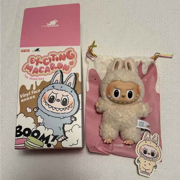 Labubu Accessories - 🐑 Authentic Opened Labubu Exciting Macaron Monster Soymilk
